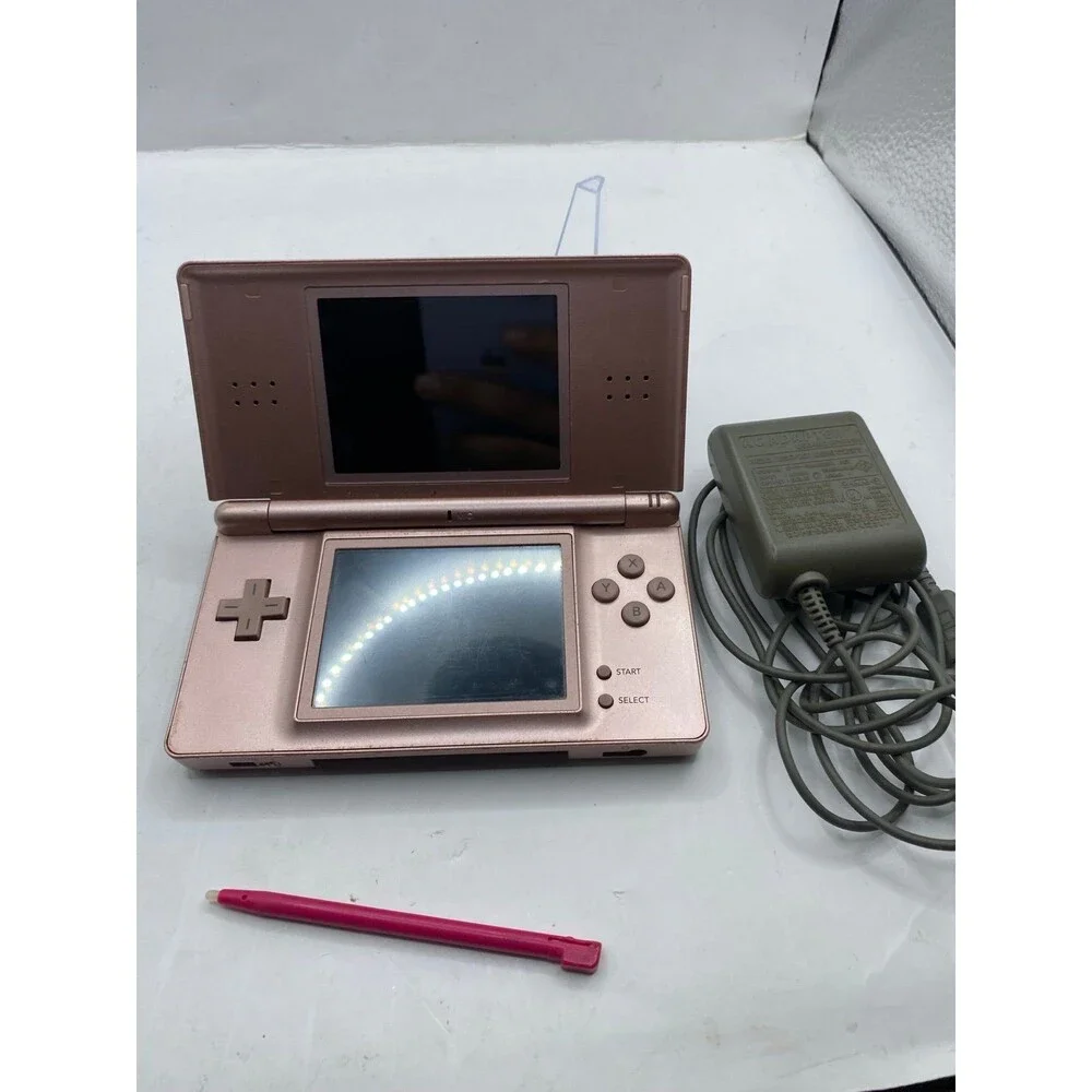 Nintendo DS Lite USG-001 Handheld Console Metallic Rose / Pink supports GBA